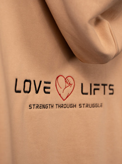 Tan Love Lifts Hoodie