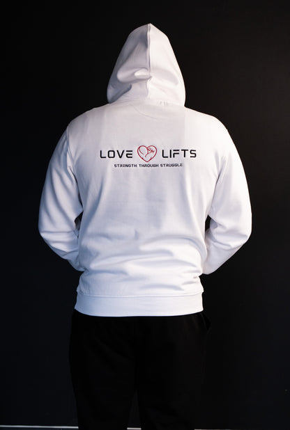 White Love Lifts Hoodie